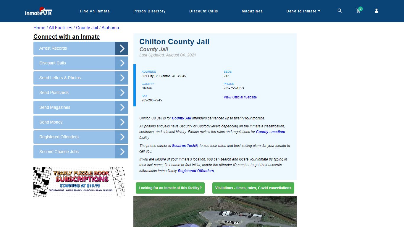 Chilton County Jail - Inmate Locator - Clanton, AL